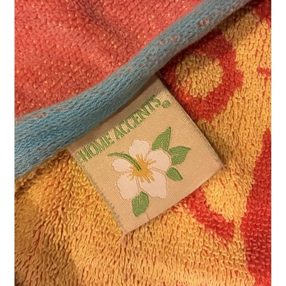 Home Accents VINTAGE Cotton Floral‎ Beach Towel 60X36